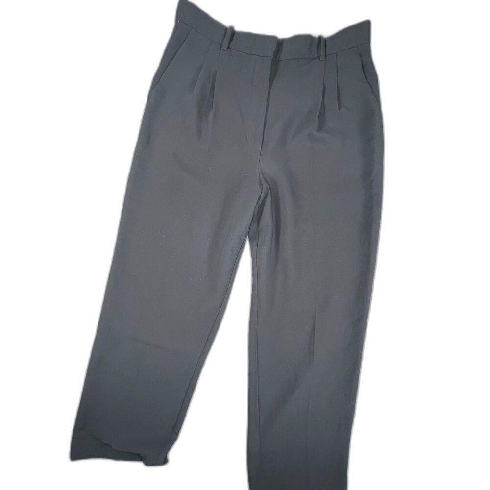 Aritzia Wilfred The Effortless Pant Size 14 Black Crepe Wide Leg Trousers Tall